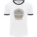 Dragons North Viking Valhalla Thor Odin Mens White Ringer T-Shirt White/Black