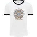 Dragons North Viking Valhalla Thor Odin Mens White Ringer T-Shirt White/Black