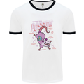 Possum Anatomy Mens White Ringer T-Shirt White/Black
