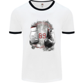 Boxing Gloves 89 Boxer Mens White Ringer T-Shirt White/Black