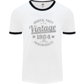 Vintage Year 69th Birthday 1954 Mens Ringer T-Shirt White/Black