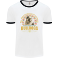 A Bulldog Dog Mens Ringer T-Shirt White/Black