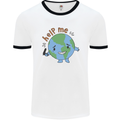 Help Me Climate Change Environment Mens Ringer T-Shirt White/Black