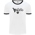 Viking Thor Odin Valhalla Norse Mythology Mens White Ringer T-Shirt White/Black