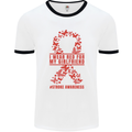 Wear Red For My Girlfriend Stroke Awareness Mens Ringer T-Shirt White/Black