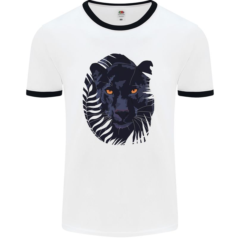 A Black Panther Mens White Ringer T-Shirt White/Black