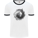 Axoloti Yin Yang Mens Ringer T-Shirt White/Black