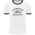 Cycling A Bike for My Wife Cyclist Funny Mens White Ringer T-Shirt White/Black