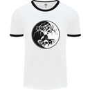 Yggdrasil Tree Mens White Ringer T-Shirt White/Black