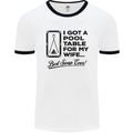 A Pool Cue for My Wife Best Swap Ever! Mens White Ringer T-Shirt White/Black