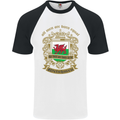 All Men Are Born Equal Welshmen Wales Welsh Mens S/S Baseball T-Shirt White/Black