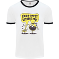 I'm So Empty Without You Funny Coffee Mens Ringer T-Shirt White/Black