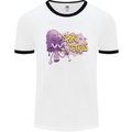 Spore Me the Details Funny Mushroom Mens Ringer T-Shirt White/Black