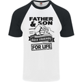Father & Son Best Friends for Life Mens S/S Baseball T-Shirt White/Black