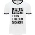 Levels of Wildness Cancer Mens White Ringer T-Shirt White/Black