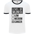 Levels of Wildness Cancer Mens White Ringer T-Shirt White/Black
