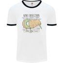 Funny Kiwi Fruit Bird Disection Mens White Ringer T-Shirt White/Black