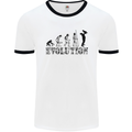 Father And Son Evolution Father's Day Dad Mens White Ringer T-Shirt White/Black