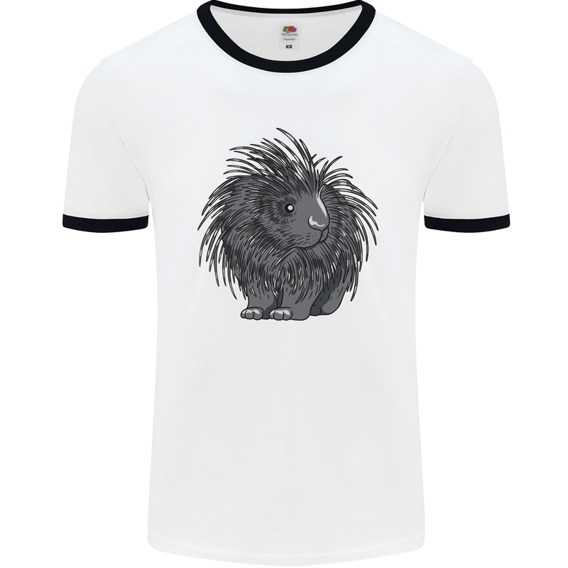 A Porcupine Mens Ringer T-Shirt White/Black