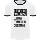 Levels of Wildness Gemini Mens White Ringer T-Shirt White/Black