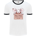 Hungry Mouse Mens White Ringer T-Shirt White/Black