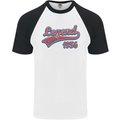 Legend Since 67th Birthday 1956 Mens S/S Baseball T-Shirt White/Black