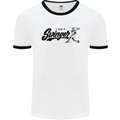 Swinger Funny Baseball Softball Mens White Ringer T-Shirt White/Black