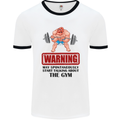 Gym May Start Talking About Mens White Ringer T-Shirt White/Black