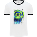 A Ferret Watercolour Mens White Ringer T-Shirt White/Black