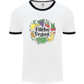 Filthy Vegan Mens White Ringer T-Shirt White/Black