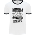 Grandad and Granddaughter Grandparent's Day Mens White Ringer T-Shirt White/Black