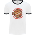 Veggie Kebab Vegetarian Vegan BBQ Mens White Ringer T-Shirt White/Black