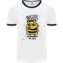 Why? Bee-Cause I'm Cool Funny Bee Mens White Ringer T-Shirt White/Black