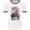 Pablo Escobar Me Matan Limon Mens White Ringer T-Shirt White/Black