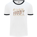 Weekly Coffee To Alcohol Evolution Wine Mens Ringer T-Shirt White/Black