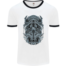 Viking God Odin Valhalla Norse Warrior Mens White Ringer T-Shirt White/Black