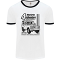 4 Wheel Drive Adventure 4X4 Off Road Mens White Ringer T-Shirt White/Black