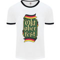 Germany Octoberfest German Beer Alcohol Mens White Ringer T-Shirt White/Black