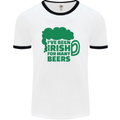 Been Irish for Many Beers St. Patrick's Day Mens White Ringer T-Shirt White/Black