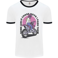 Some Girls Chase Funny Biker Motorcycle Mens White Ringer T-Shirt White/Black