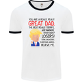 Funny Donald Trump Fathers Day Dad Daddy Mens Ringer T-Shirt White/Black