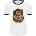 Raccoons in a Tree Mens White Ringer T-Shirt White/Black