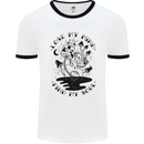 Lose My Mind Funny Magic Mushrooms Drugs Mens White Ringer T-Shirt White/Black