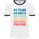 44th Birthday 44 Year Old Mens Ringer T-Shirt White/Black