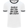 Uncle the Man the Myth the Legend Mens White Ringer T-Shirt White/Black