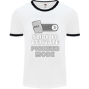 Christian Pioneer Mode Funny Christianity Mens White Ringer T-Shirt White/Black