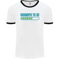 Grandpa to Be Funny New Baby Birth Mens White Ringer T-Shirt White/Black