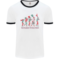 Evolution of a Guitarist Mens White Ringer T-Shirt White/Black