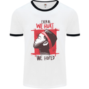 African Woman Even When We Hurt We Hoped Mens White Ringer T-Shirt White/Black