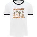 Vegan Living Life on the Veg Vegetarian Mens White Ringer T-Shirt White/Black